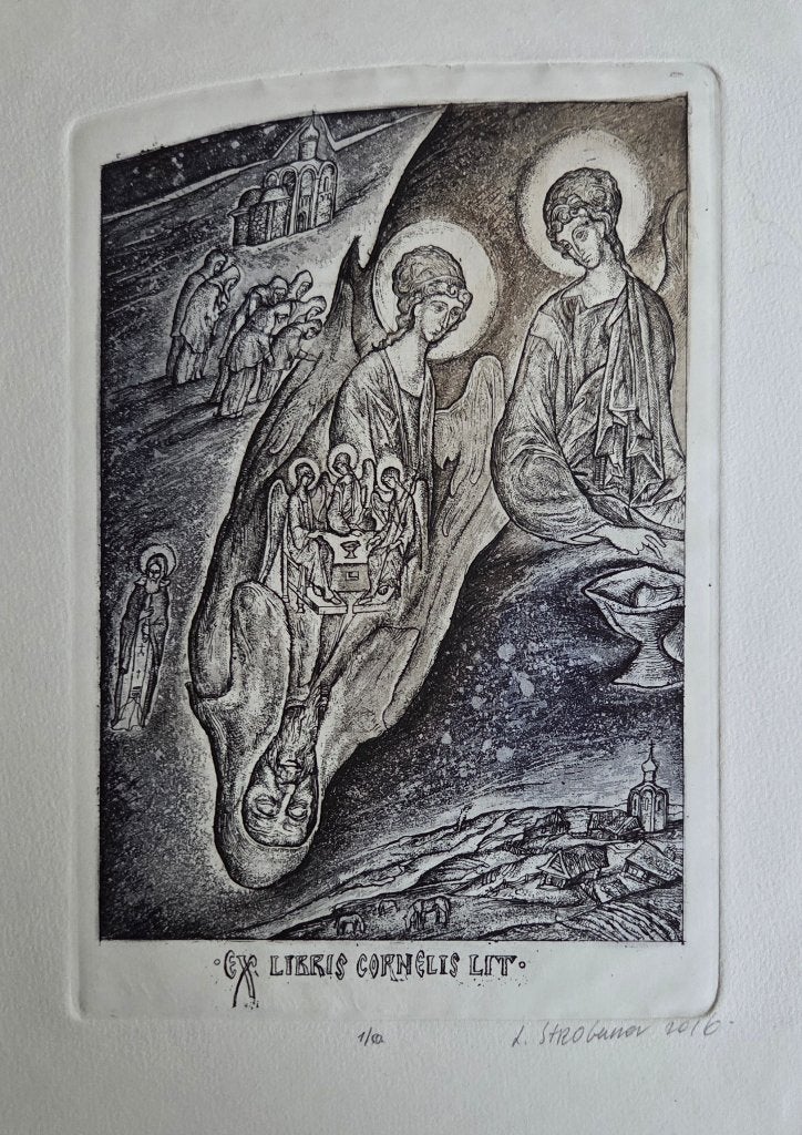 Exlibris L. Stroganov, Heilige Drie-eenheid naar A.Roebljov, Verzenden