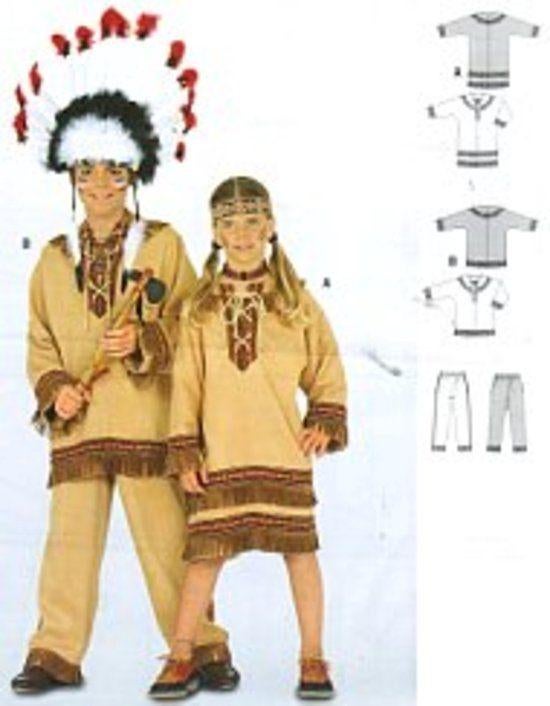 Burda Naaipatroon 5812 - Indiaan in variaties, Kinderen en Baby's, Ophalen of Verzenden, Nieuw, 134 t/m 140, Jongen of Meisje