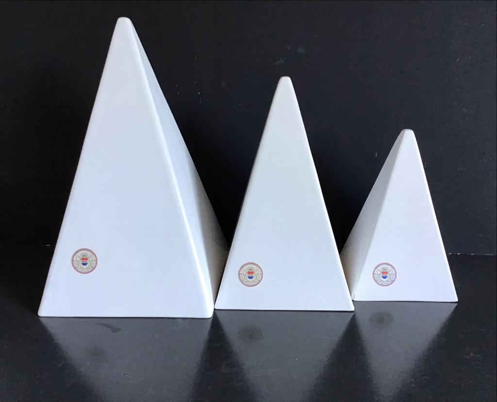 Set van 3 keramieken piramides - Velsen Delfts Holland, Ophalen of Verzenden