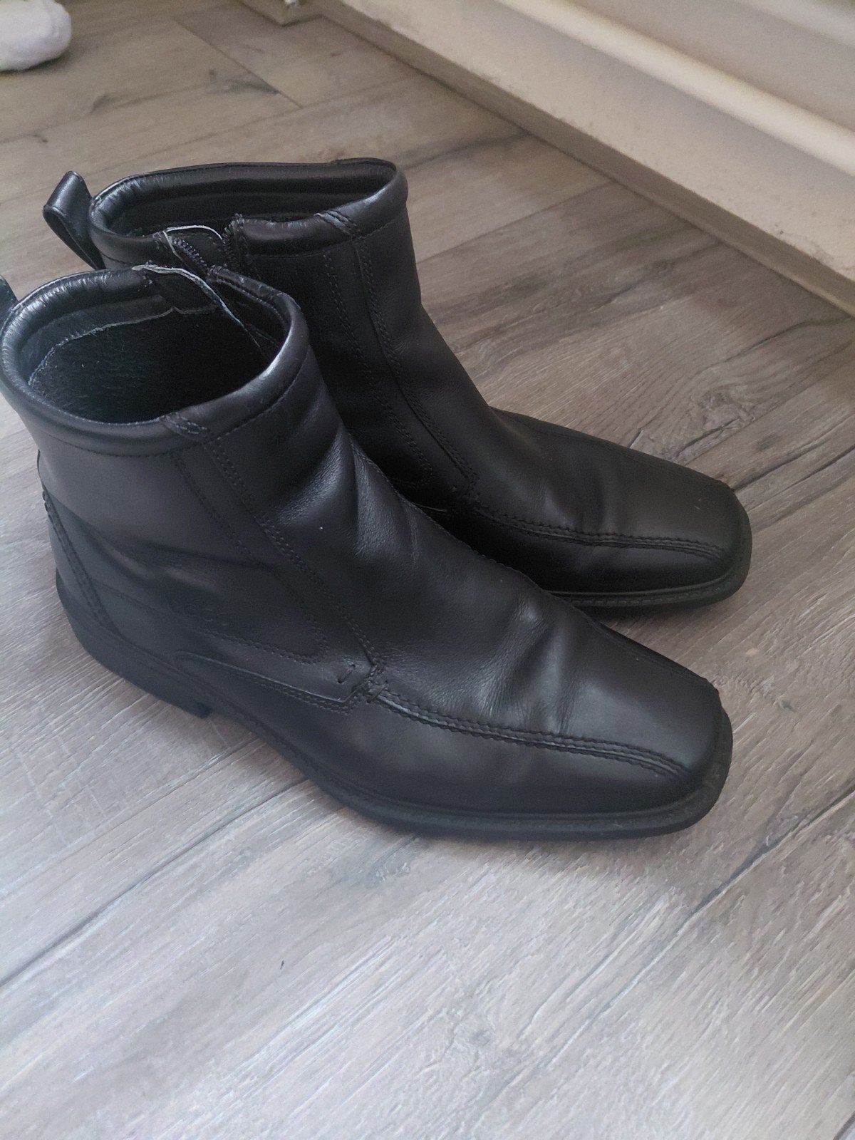 Ecco zwarte leren boots - Maat 42, Ecco, Zwart, Boots, Ophalen of Verzenden