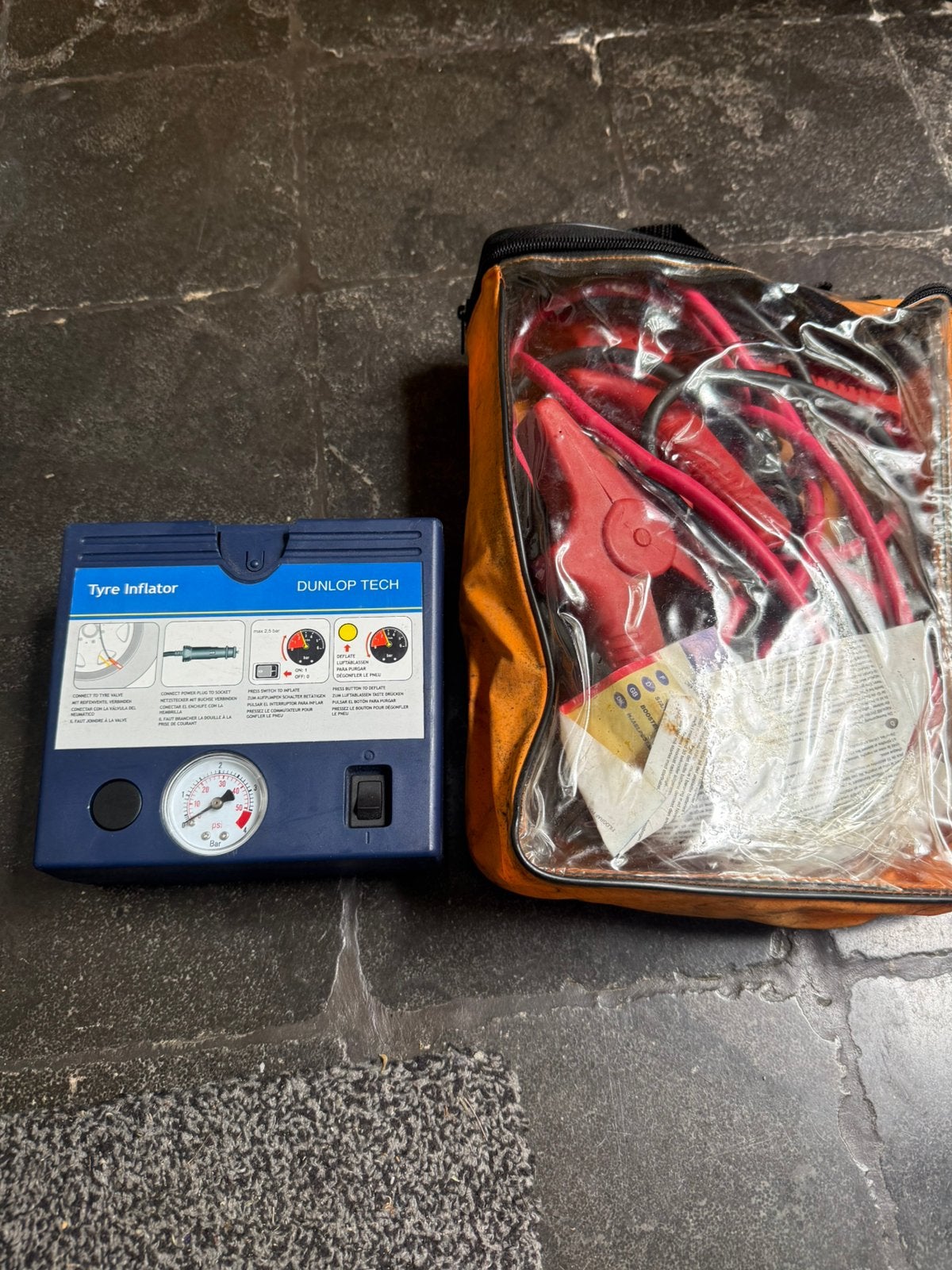 Tyre inflator en startkabels, Ophalen of Verzenden, Zo goed als nieuw