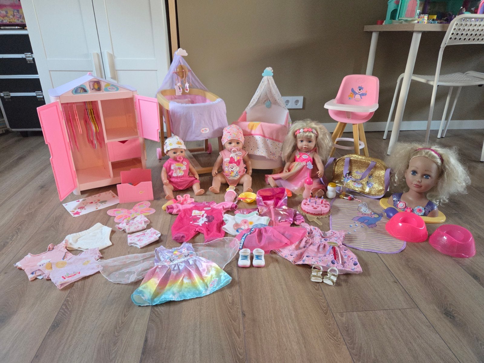 Groot Baby Born Speelset: 3 Poppen, Meubels & Accessoires, Ophalen