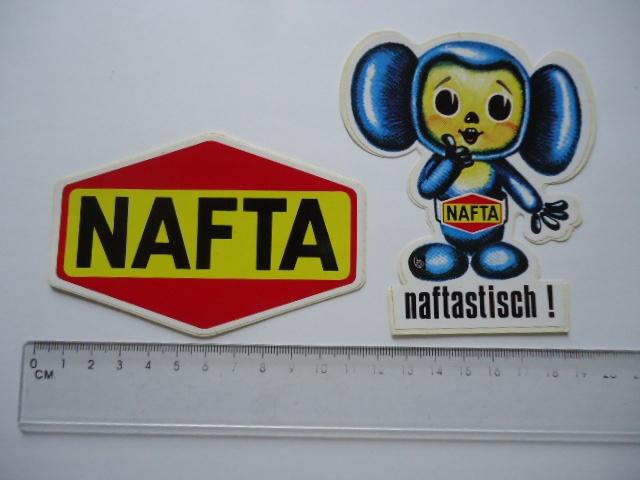 sticker oud NAFTA OLIE motor OIL vintage retro auto motoroli, Verzenden, Zo goed als nieuw, Bedrijf of Vereniging