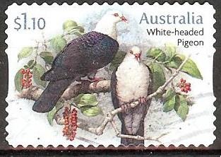 376 Australië 2021 Doves and Pigeons s/a raster, Verzenden, Gestempeld