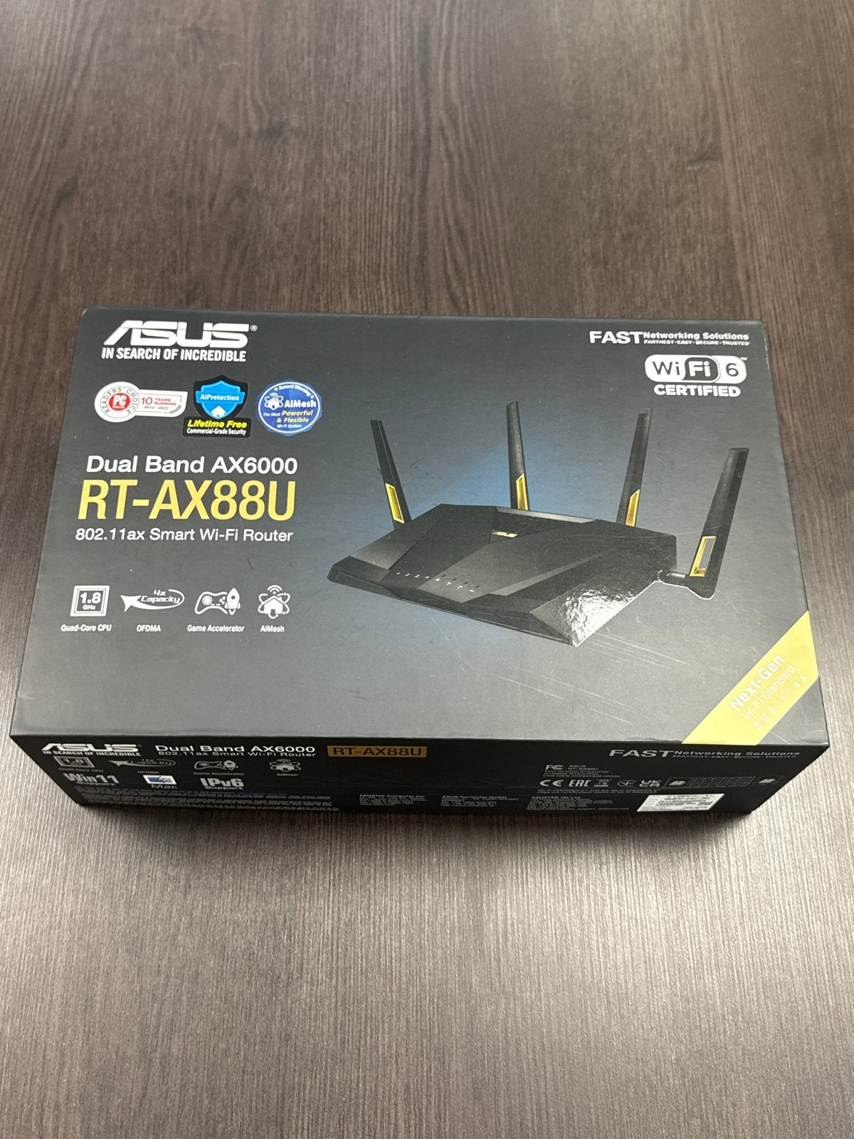 ASUS RT-AX88U Dual Band AX6000 Smart Wi-Fi Router, Ophalen of Verzenden, Zo goed als nieuw, Router met modem