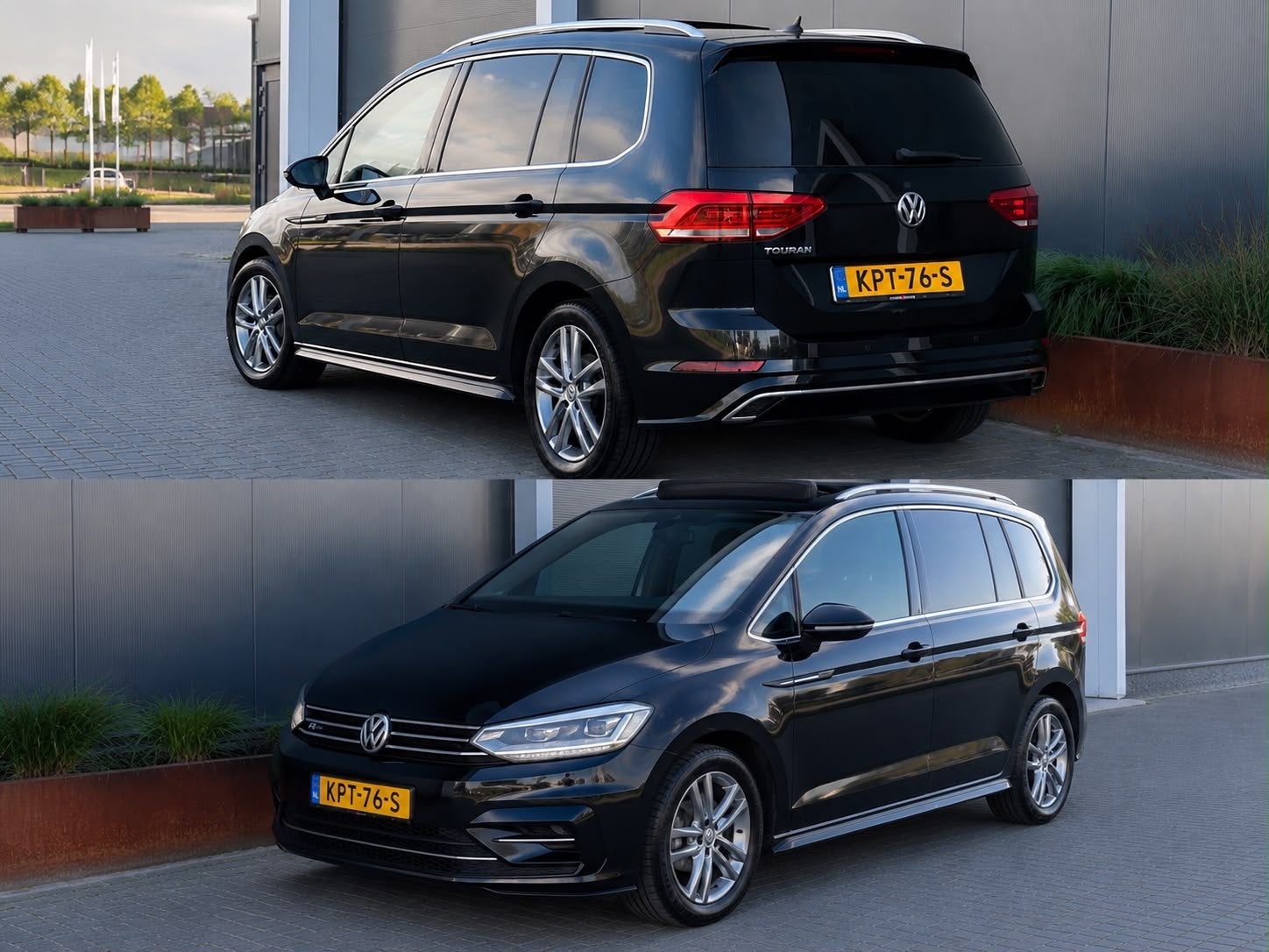 VW Touran 1.5 TSI DSG 7p | 3x R-Line | Pano | CarPlay | VOL!, Auto's, Volkswagen, 1498 cc, Zwart, 4 cilinders, 150 pk