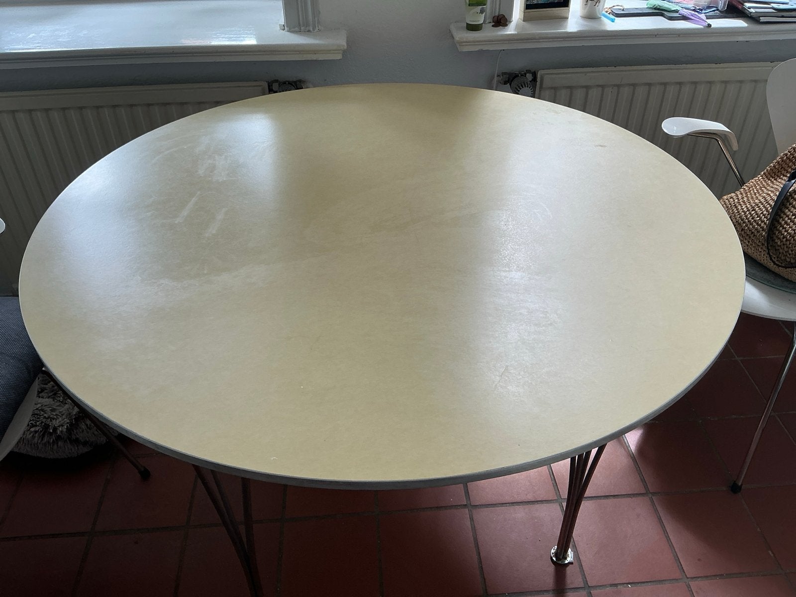 Fritz Hansen ronde eettafel, 1992, Huis en Inrichting, Gebruikt, 100 tot 150 cm, Rond, Ophalen of Verzenden