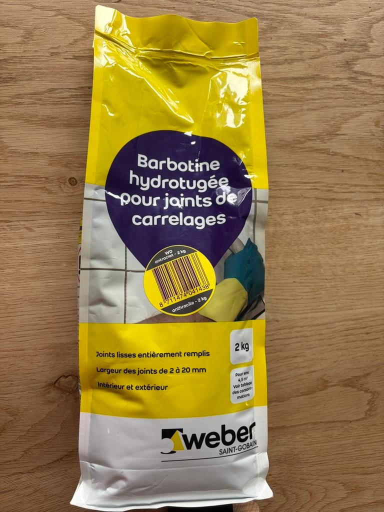 Weber voegmiddel antraciet 2kg (nieuw), Doe-het-zelf en Verbouw, Metselstenen, Ophalen, Nieuw, Overige typen