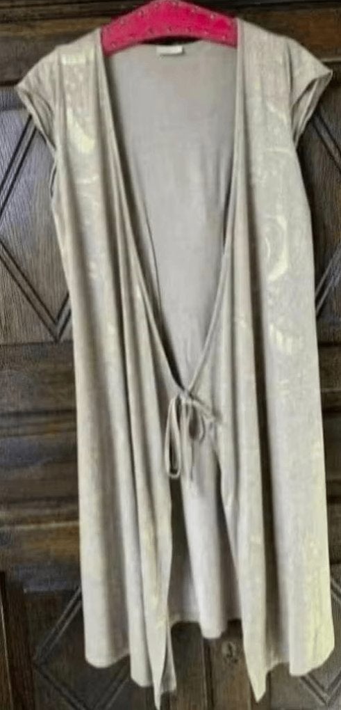 Beige, bruine lange hes, vest zonder mouw; Bon'A'Parte; S, Ophalen of Verzenden, Gedragen, Maat 36 (S), Beige