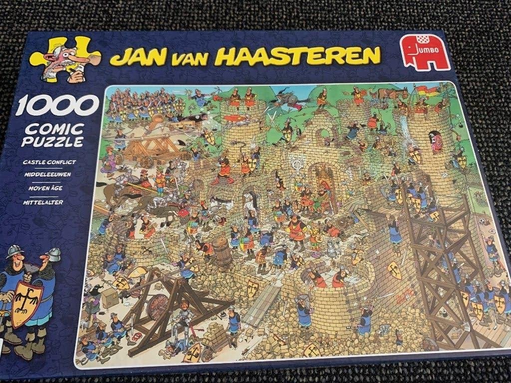Jv Haasteren puzzels: Middeleeuwen 1000st, Ophalen, 500 t/m 1500 stukjes, Zo goed als nieuw, Legpuzzel