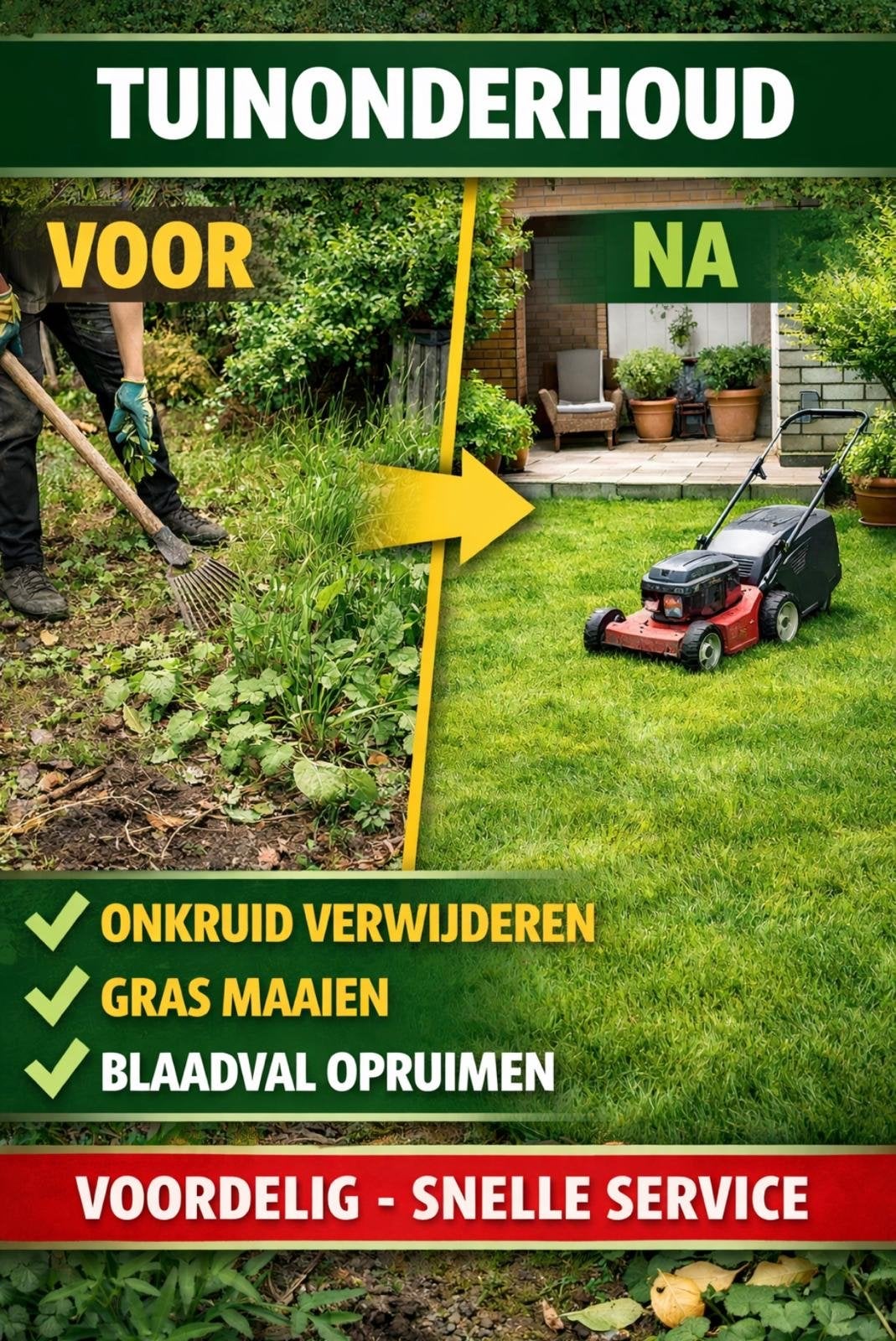 Tuin Schoonmaak & Tuinonderhoud – Snel & Betaalbaar, Diensten en Vakmensen, Tuin- of Vijveraanleg