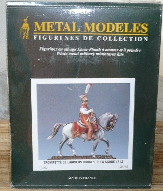 tinnen soldaatje Trompette de lanciers rouges 1813 a cheval, Ophalen of Verzenden, Nieuw, Groter dan 1:35, Figuur of Figuren
