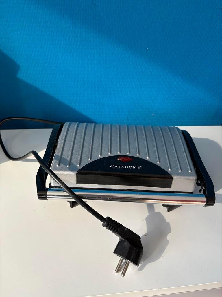 WatsHome Tosti IJzer / Broodjesmaker - Zilver/Zwart, Ophalen of Verzenden, Gebruikt