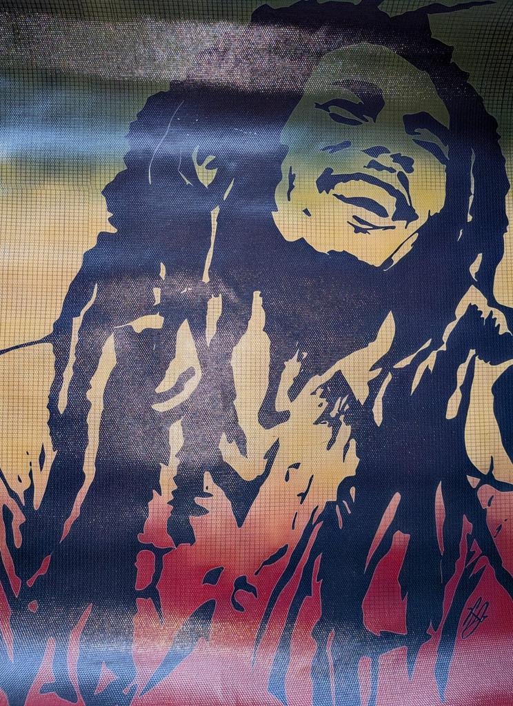 rastafari print van bob marley. Afmetingen:40x30 cm., Ophalen of Verzenden, Poster, Artwork of Schilderij