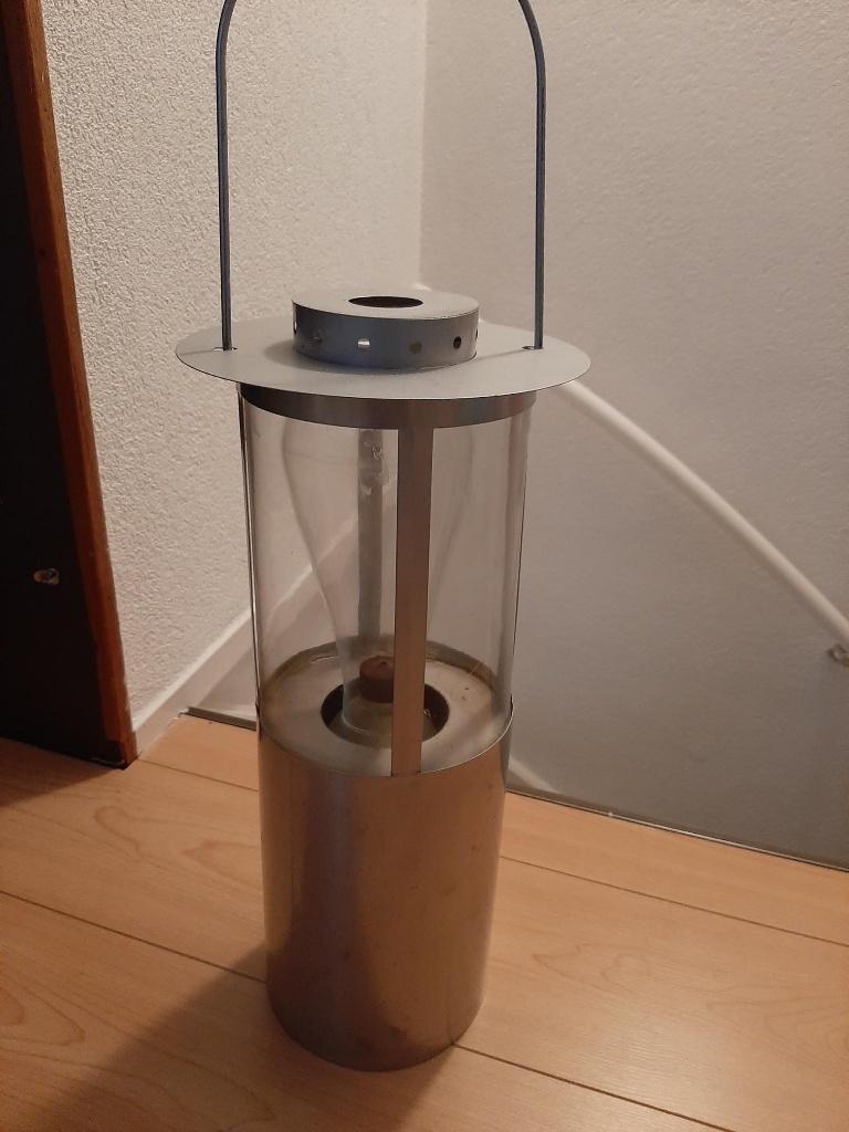 Groot windlicht, Huis en Inrichting, Ophalen, Zo goed als nieuw, Grijs, Kaars
