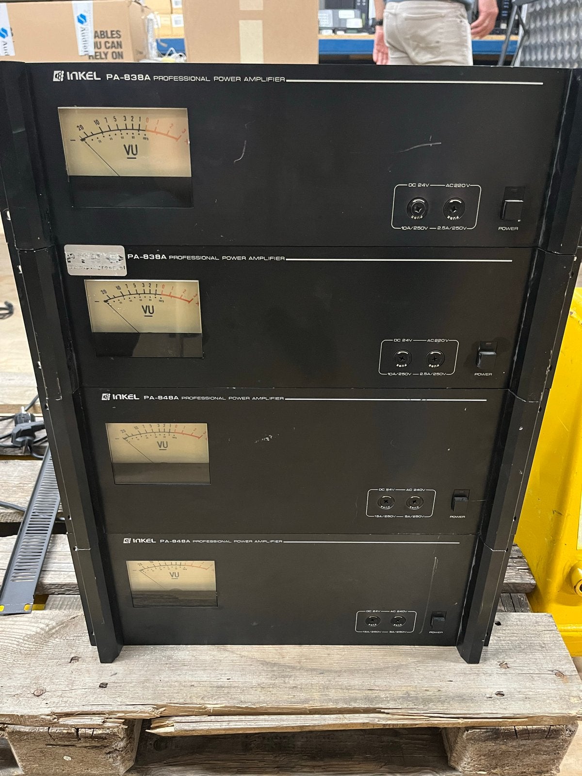 4x Inkel PA Eindversterkers: 2x PA 838A & 2x PA 848A, Inkel, Inkel, 120 watt of meer, Inkel