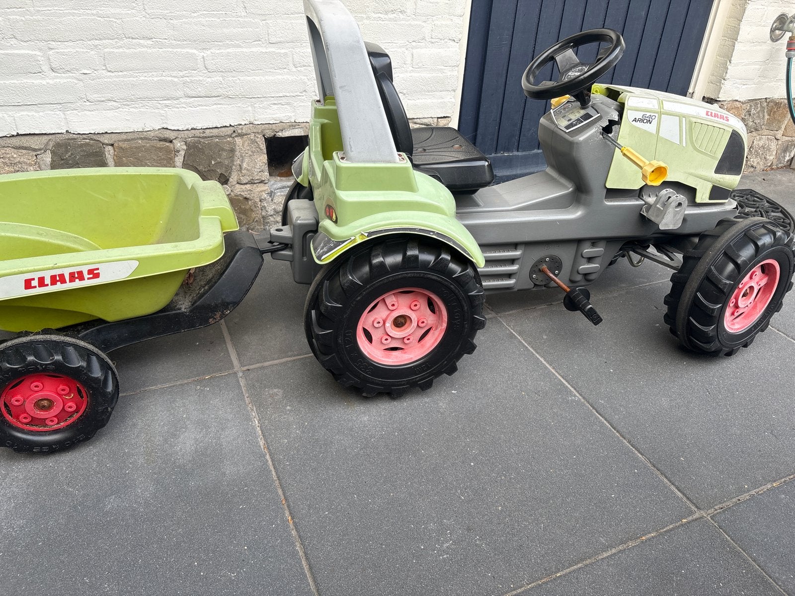 Claas Kindertractor Opknapper met Aanhanger, Ophalen, Gebruikt, Trapvoertuig