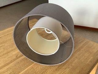 dubbele lampenkap Ø 32 cm witgrijs, Huis en Inrichting, Ophalen, 20 cm, Rond, 32 cm