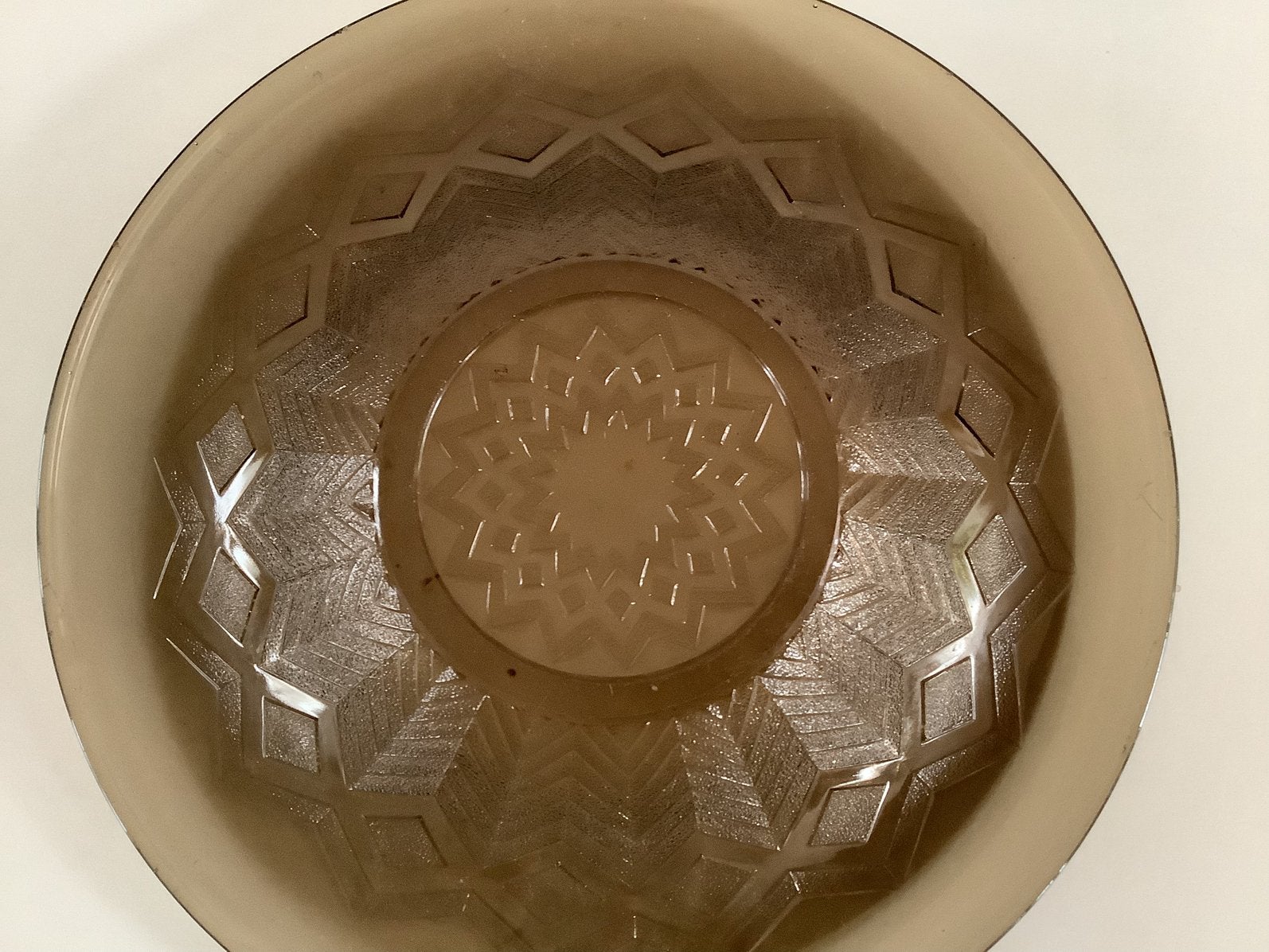 Art Deco vintage persglas schaal, Ophalen of Verzenden