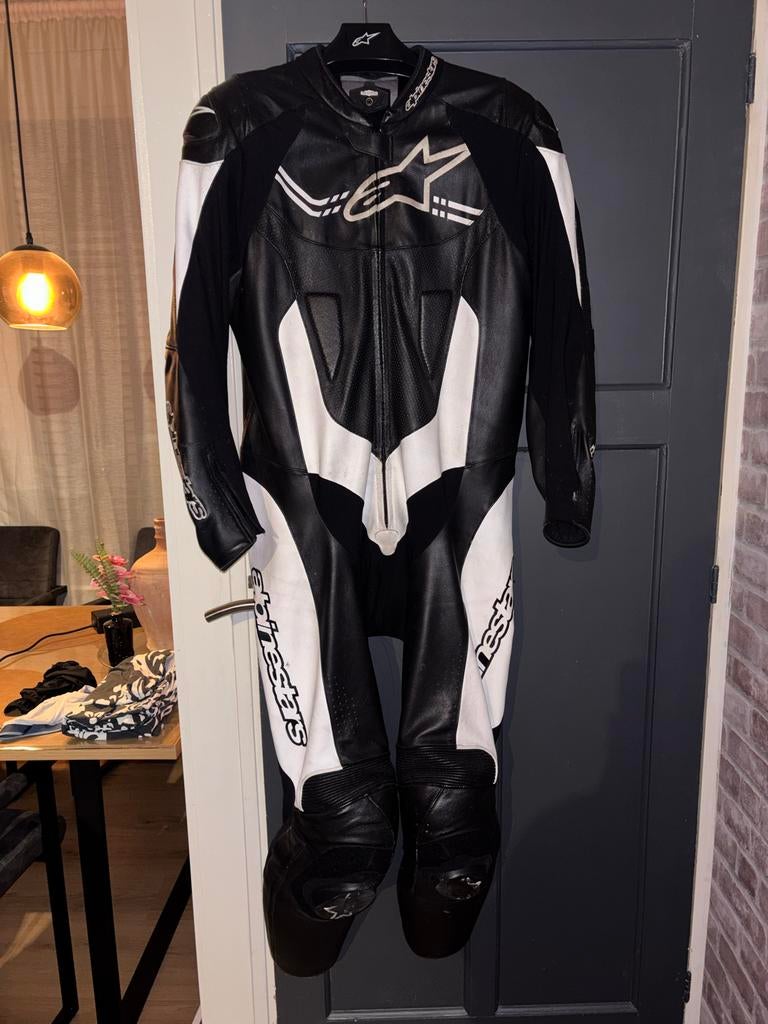 Alpinestars Leren motorpak/overall Zwart/Wit, Ophalen, Tweedehands, Heren, Overall