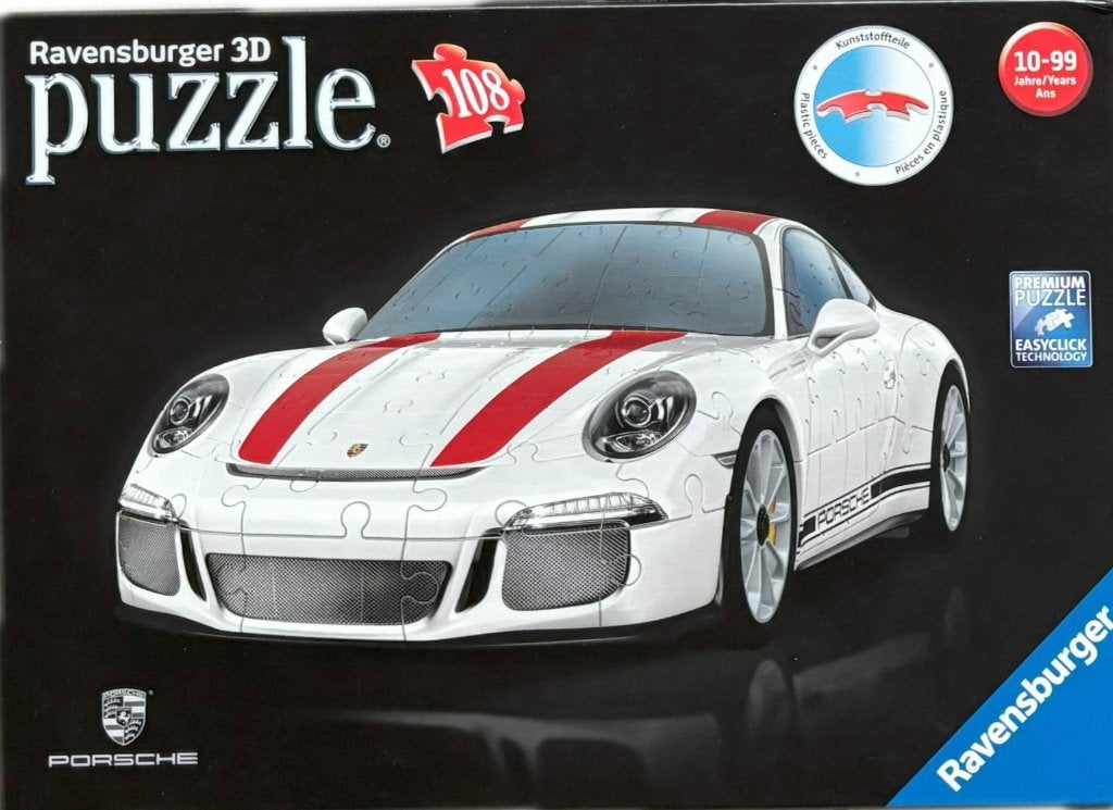 Ravensburger 3D puzzel Porsche 911, Ophalen of Verzenden, Minder dan 500 stukjes, Zo goed als nieuw, Rubik's of 3D-puzzel