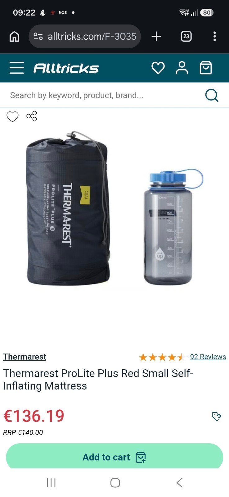 Therm-a-Rest ProLite Plus S - Nieuw, Ophalen, Nieuw