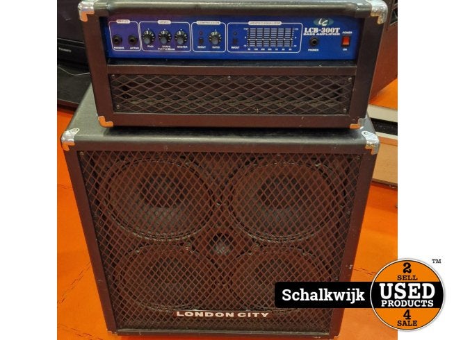 London City LCB-300T Basversterker + LCB-410C Cabinet, Flex Ltd., Zo goed als nieuw, https://flex.com/contact-us, Nobelstraat 10, 5807 GA Oostrum LB, Limburg, Nederland