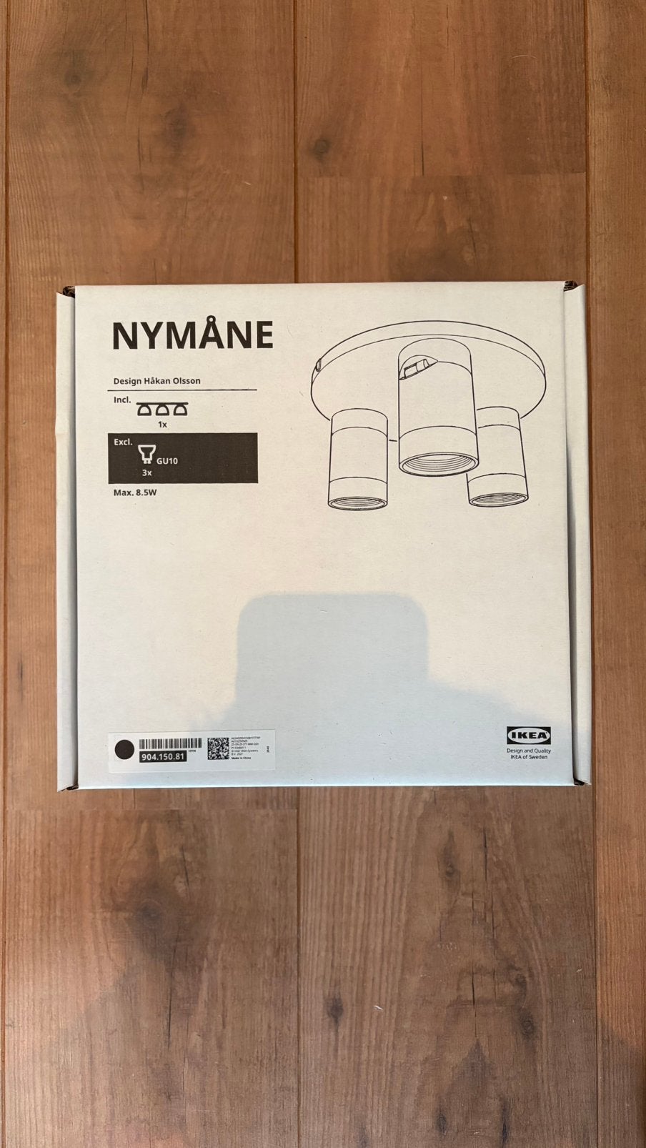 IKEA Nymåne plafondlamp | zwart | nieuw, Nieuw, Ophalen of Verzenden, Plafondlamp, IKEA