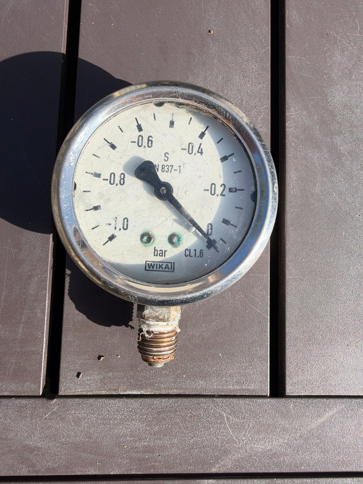 WIKA Vacuümmeter -1 tot 0 bar, CL1.6, Ophalen of Verzenden, Gebruikt, Druk