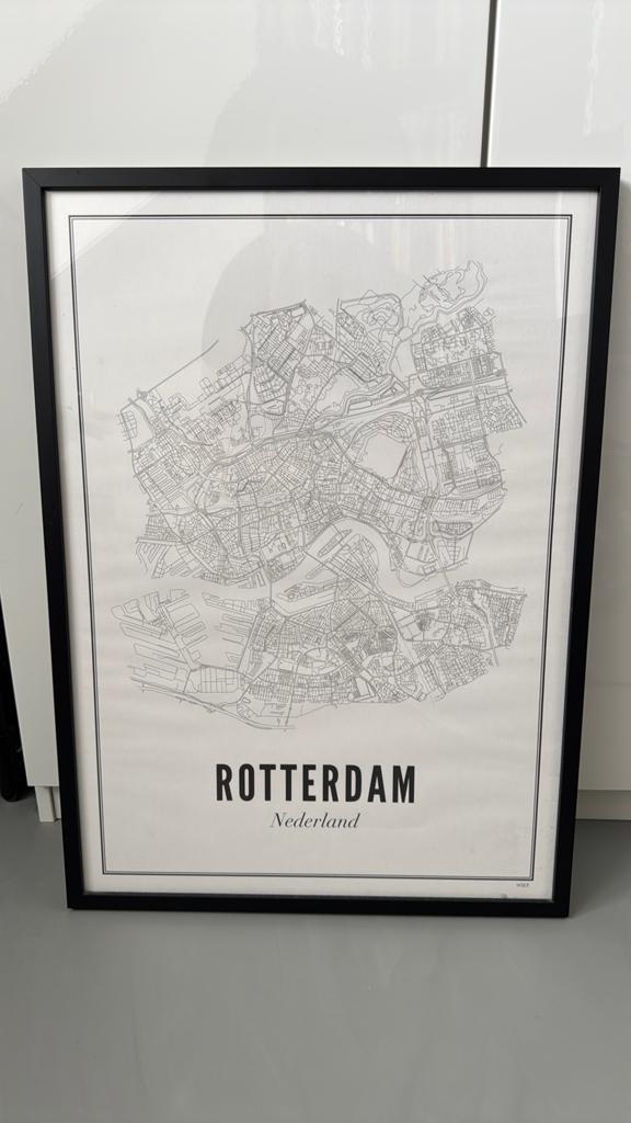 Wijck poster Rotterdam 50x70, Boeken, Atlassen en Landkaarten, Ophalen, 1800 tot 2000, Nederland, Landkaart