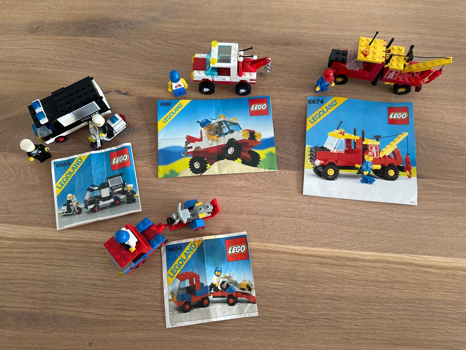 LEGO Legoland sets 6654, 6660, 6674, 6684, Gebruikt, Lego, Ophalen of Verzenden, Compleet