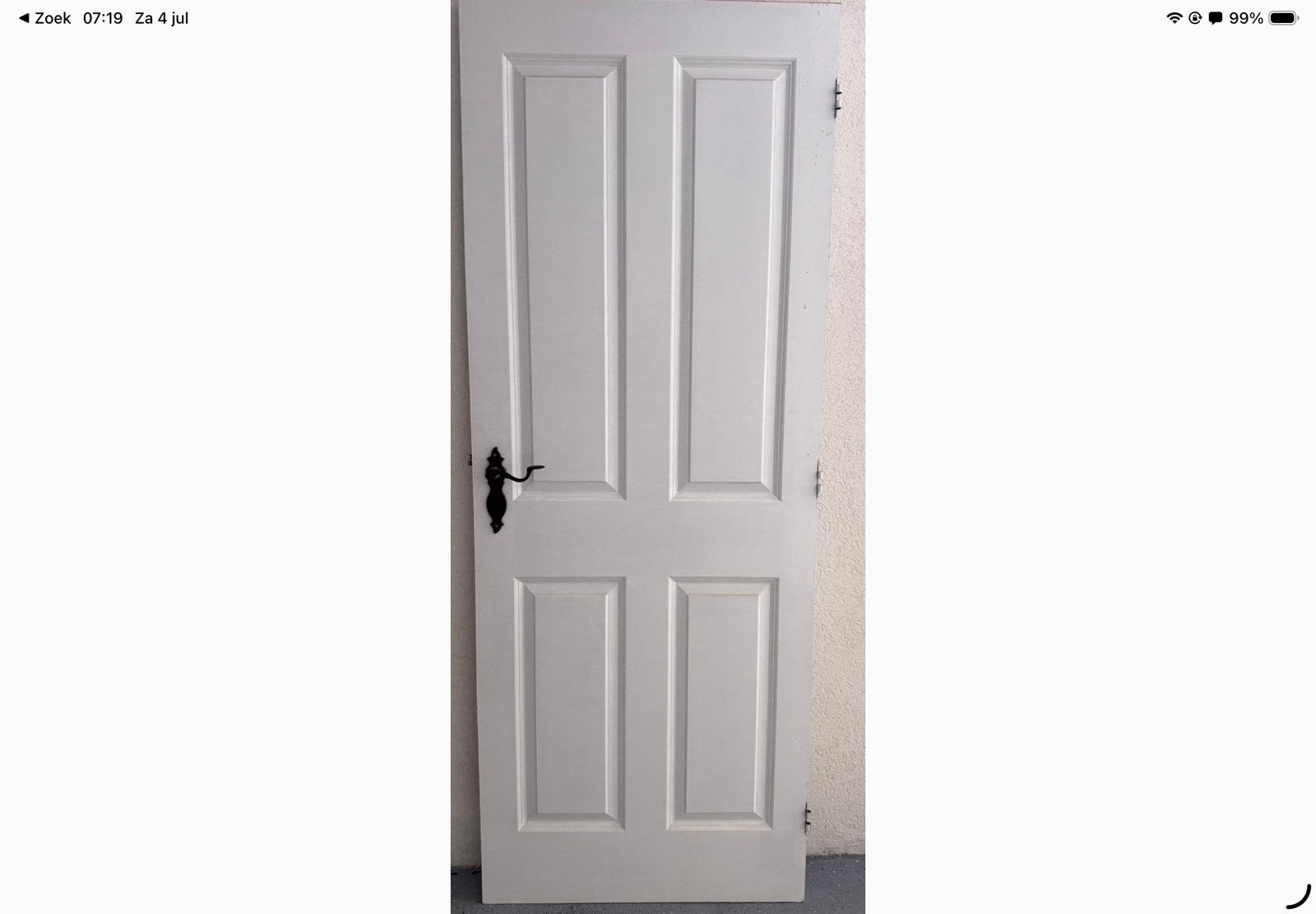 Een nette CanDoNet stompe  paneel deur Quebec, Ophalen, Minder dan 80 cm, Binnendeur, Zo goed als nieuw