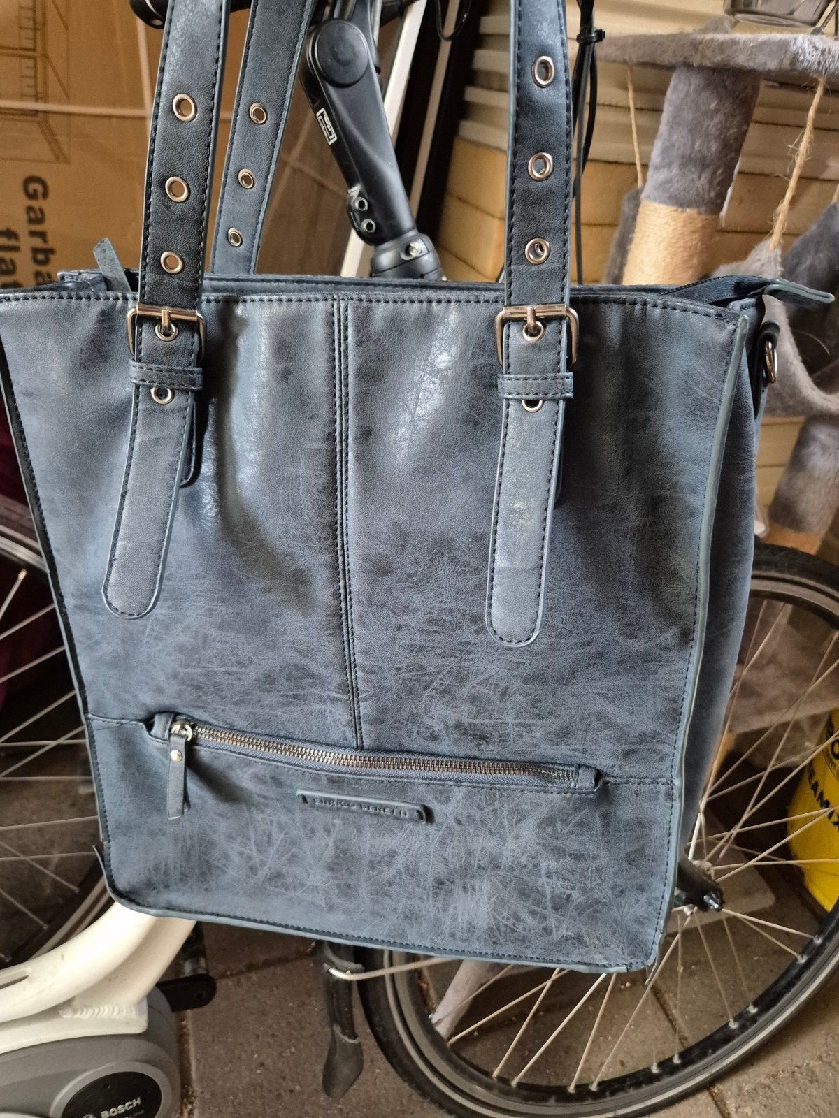 nog mooie tas., Ophalen, Gebruikt, Blauw, Handtas