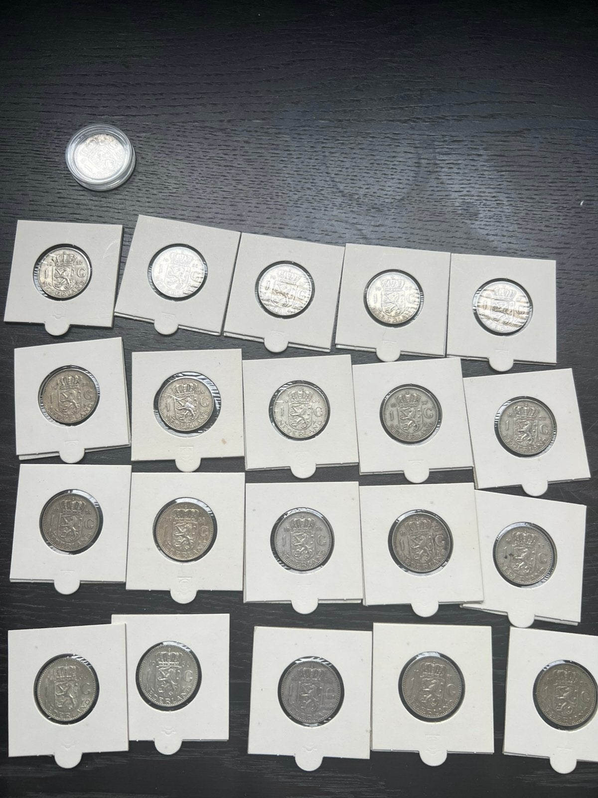 21 zilveren guldens en 11 zilveren rijksdaalders (Juliana), Postzegels en Munten, Munten | Nederland, Koningin Juliana, Setje
