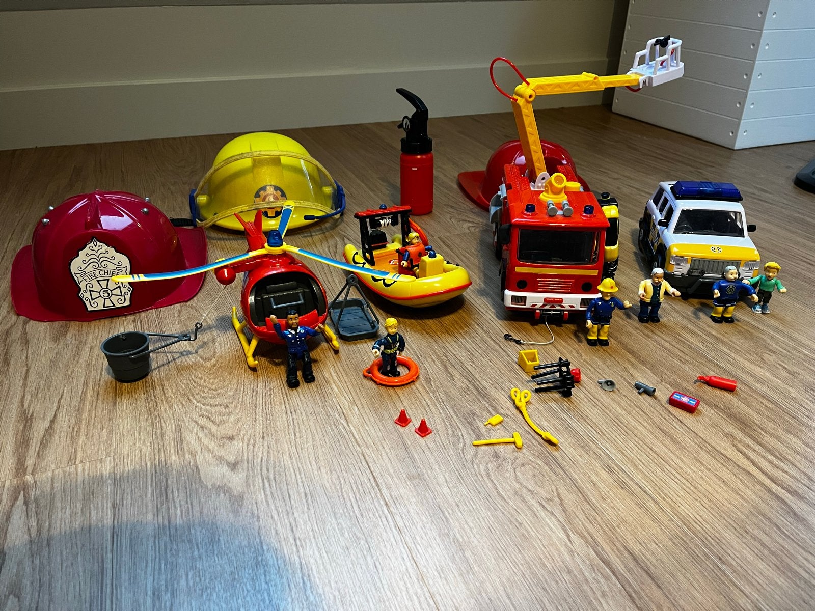 Brandweerman Sam Set met Voertuigen en Figuren, Ophalen, Gebruikt, Jongen of Meisje