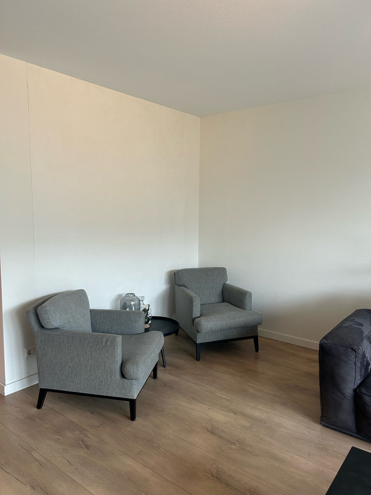 2 Baan Meubelen Grijze Design Fauteuils - Stijlvol, Ophalen, Gebruikt, Twee, Stof