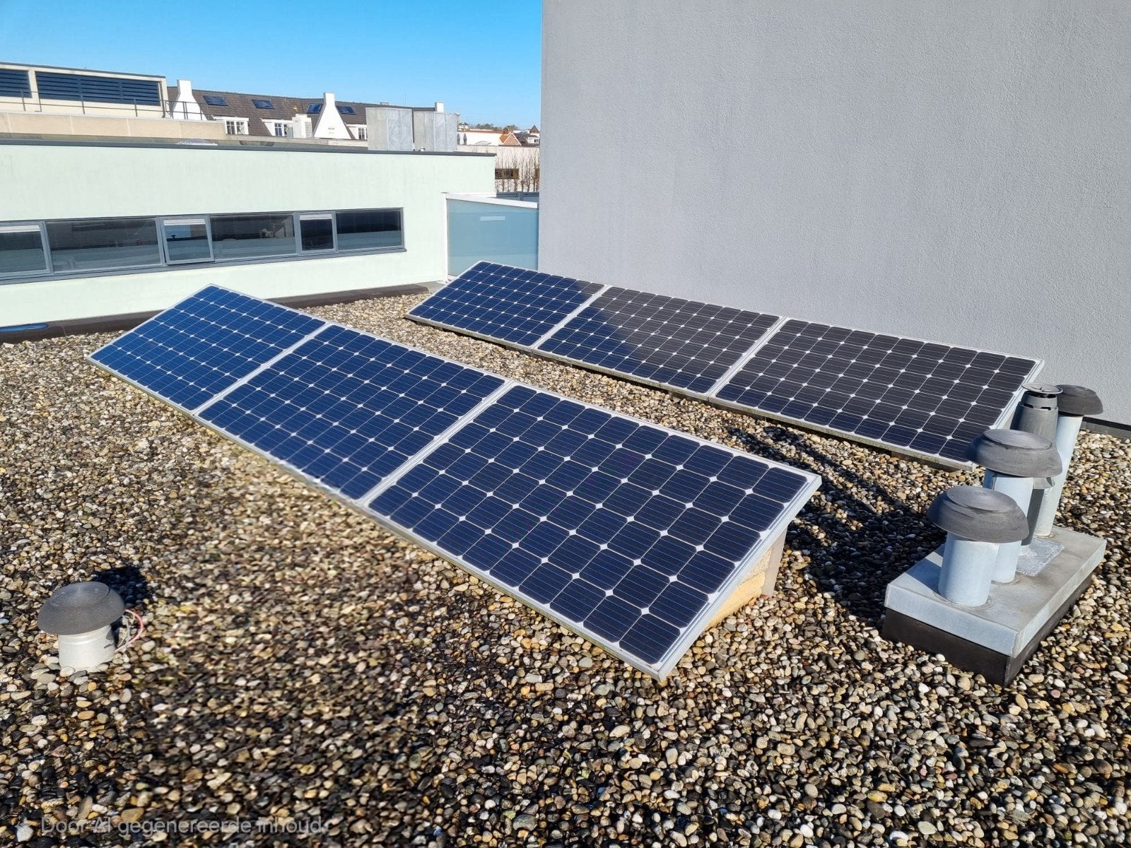 Complete set 6 zonnepanelen met omvormer, Ophalen, Gebruikt, Compleet systeem, 200 wattpiek of meer