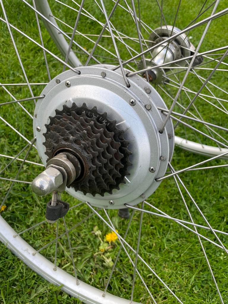 Voor- en achterwiel met motor 28 inch voor Sparta Ion, Fietsen en Brommers, Fietsonderdelen, Ophalen, Gebruikt, Elektrische fiets