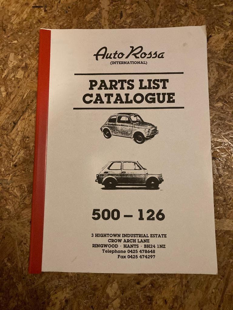 partslist FIAT 500 en FIAT 126, Ophalen of Verzenden