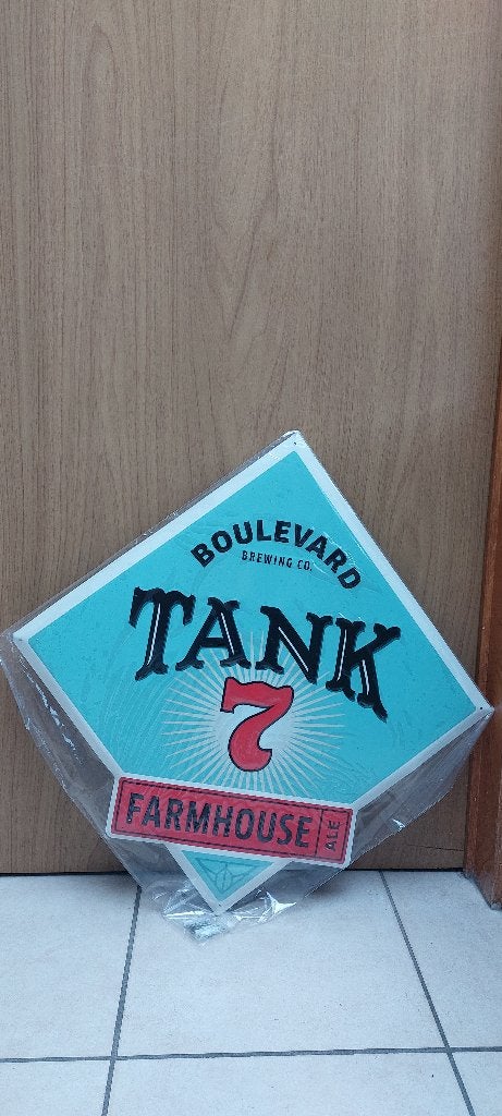 reclamebord Tank 7 bier, Ophalen of Verzenden, Nieuw, Reclamebord, Plaat of Schild, Overige merken