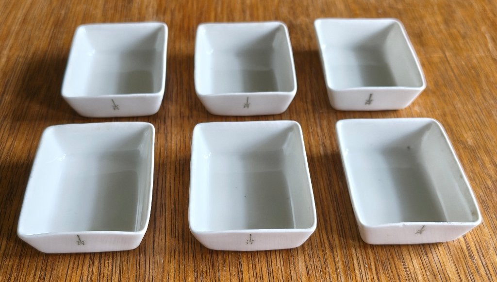 6 porseleinen laboratorium bakjes, Ophalen of Verzenden