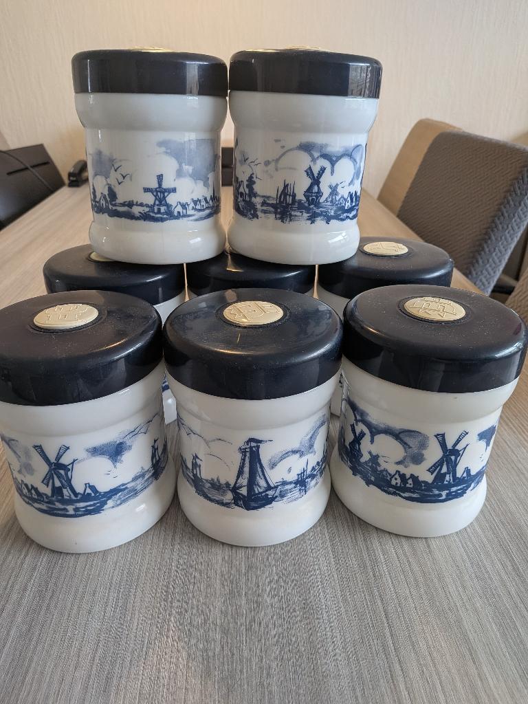Vintage opaline potten, Verzamelen, Retro, Huis en Inrichting, Ophalen
