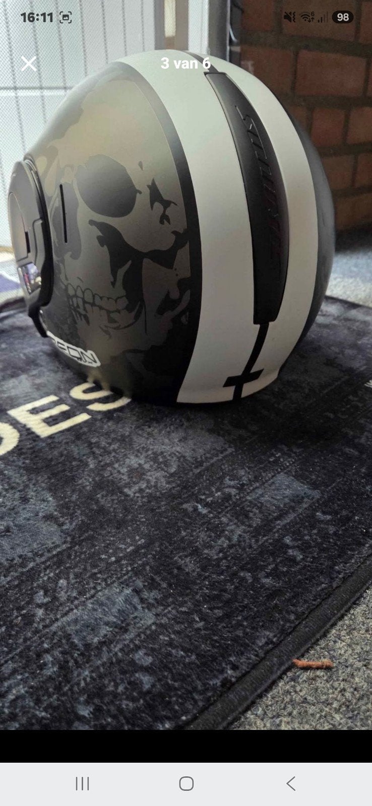 Nieuwe Beon Helm met uniek doodshoofd design, Overige merken, Heren, Ophalen of Verzenden, Nieuw zonder kaartje