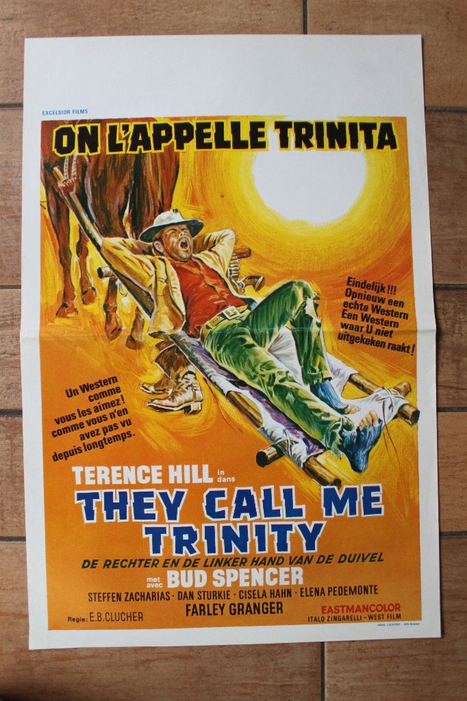 filmaffiche Terence Hill They Call Me Trinity filmposter, Verzamelen, Rechthoekig Staand, Ophalen of Verzenden, Zo goed als nieuw