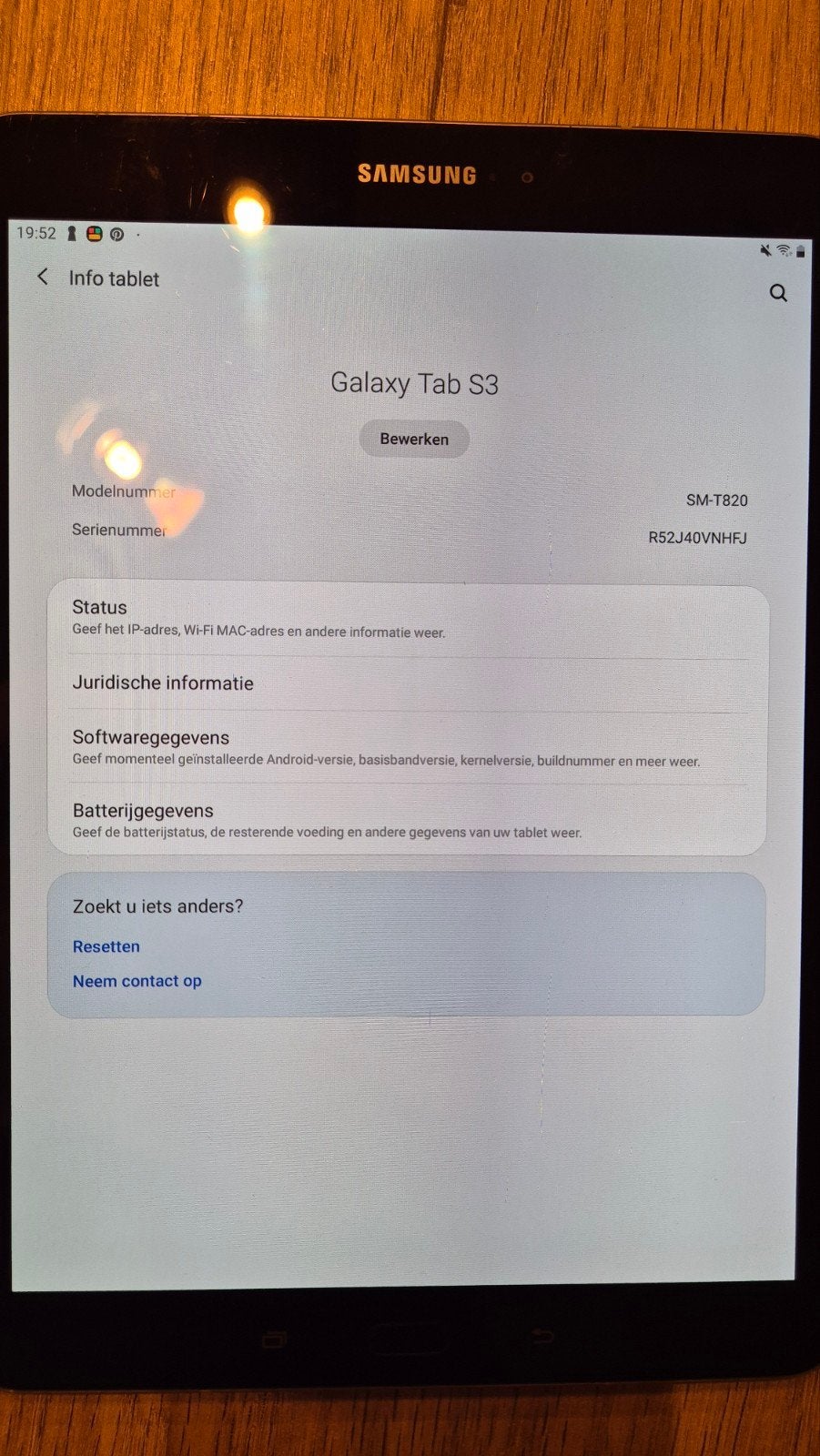 Samsung Galaxy Tab S3 SM-T820 - 9.7 inch, 32GB, Wi-Fi, 10 inch, Gebruikt, 32 GB, Galaxy Tab S3 SM-T820