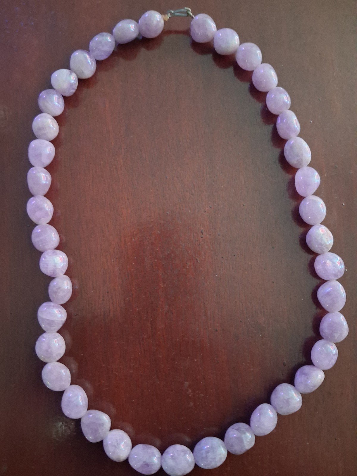 55cm amethist ketting, Paars, Ophalen of Verzenden, Zo goed als nieuw, Steen of Mineraal