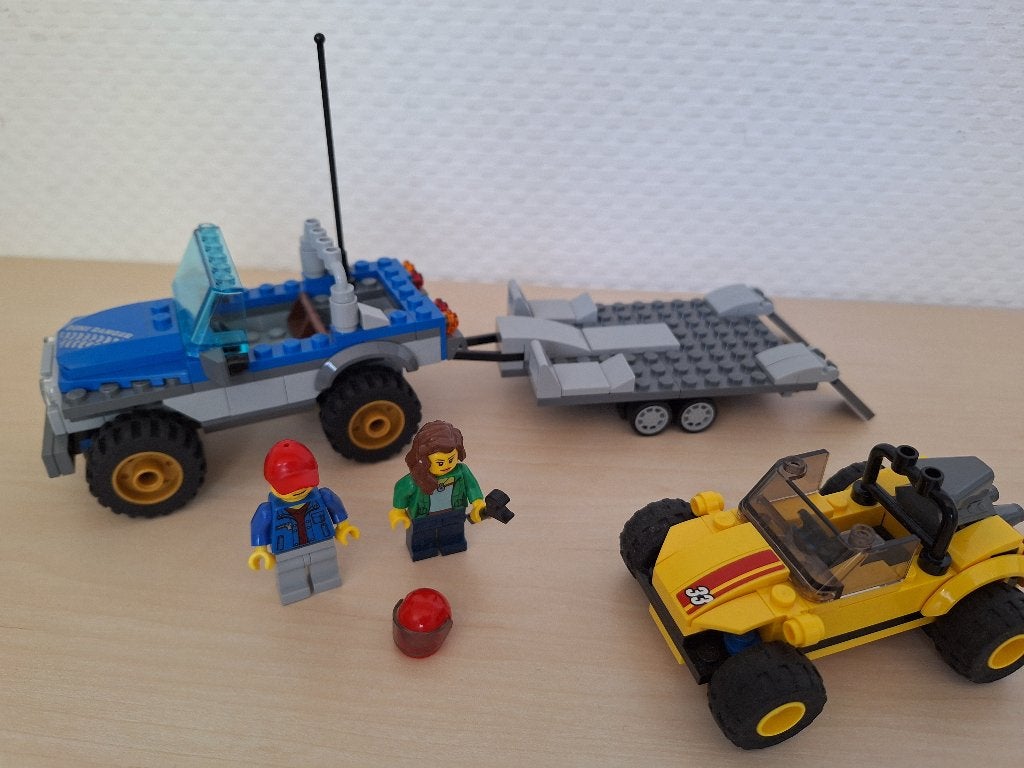 Lego City: 60082 Strandbuggy, 2 wagens met 1 aanhanger *, Compleet, City, Lego, Ophalen of Verzenden