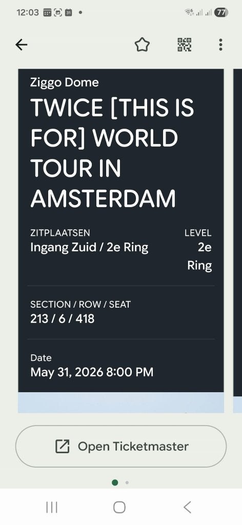 2 tickets voor twice, Twee personen, Mei
