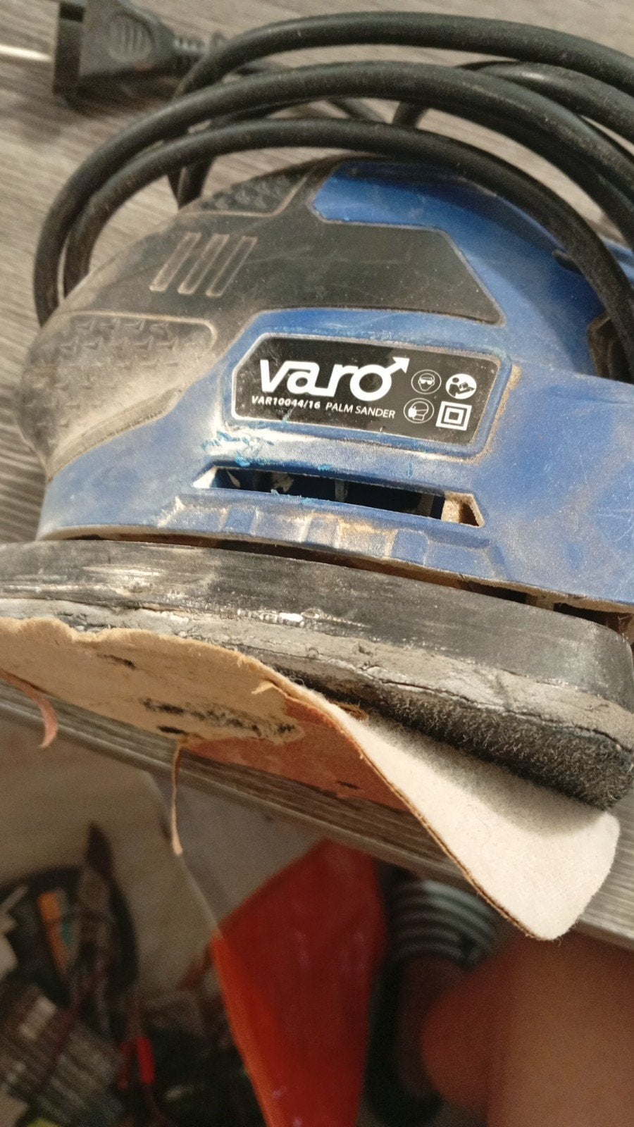 Varo VAR10044/16 Palm Schuurmachine - Gebruikt, Doe-het-zelf en Verbouw, Ophalen, Gebruikt, Minder dan 600 watt, Vlakschuurmachine
