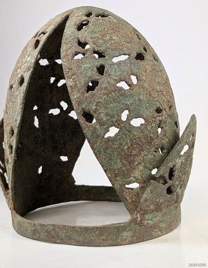 helm china, Antiek en Kunst, China, Ophalen, Brons